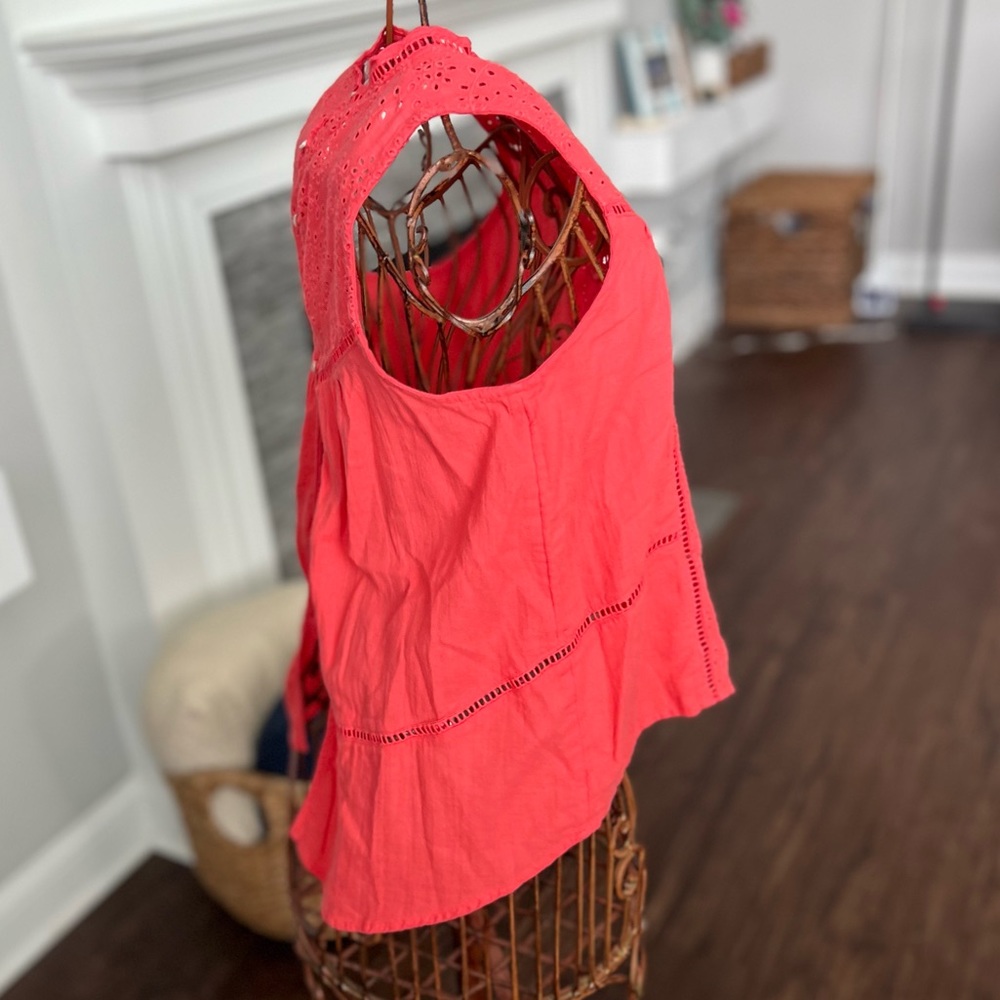 Abercrombie And Fitch Peach/Red Open Back Sleevel… - image 6